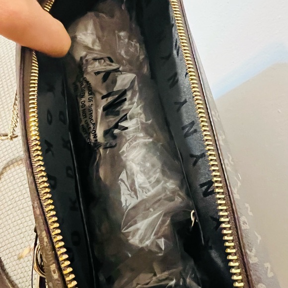 DKNY Monogrammed Handbag “Brown” - Picture 7 of 9